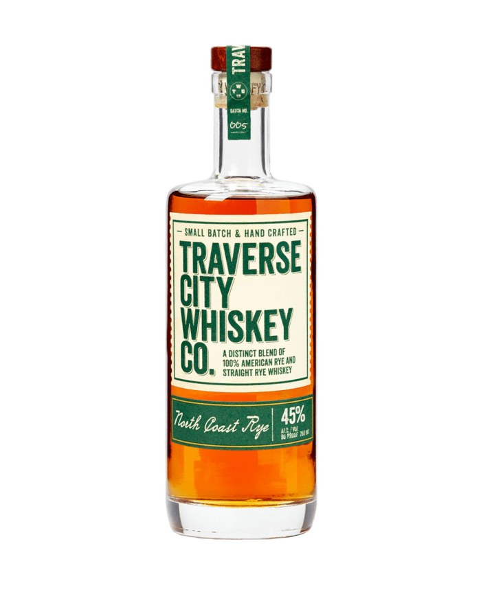 Traverse City Whiskey Co. Small Batch & Hand Crafted North Coast Rye Whiskey