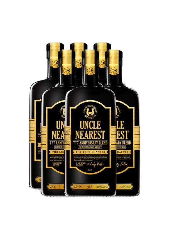 Uncle Nearest 777 Anniversary Blend Whiskey The Lost Chapter (6 Pack) Bundle #089