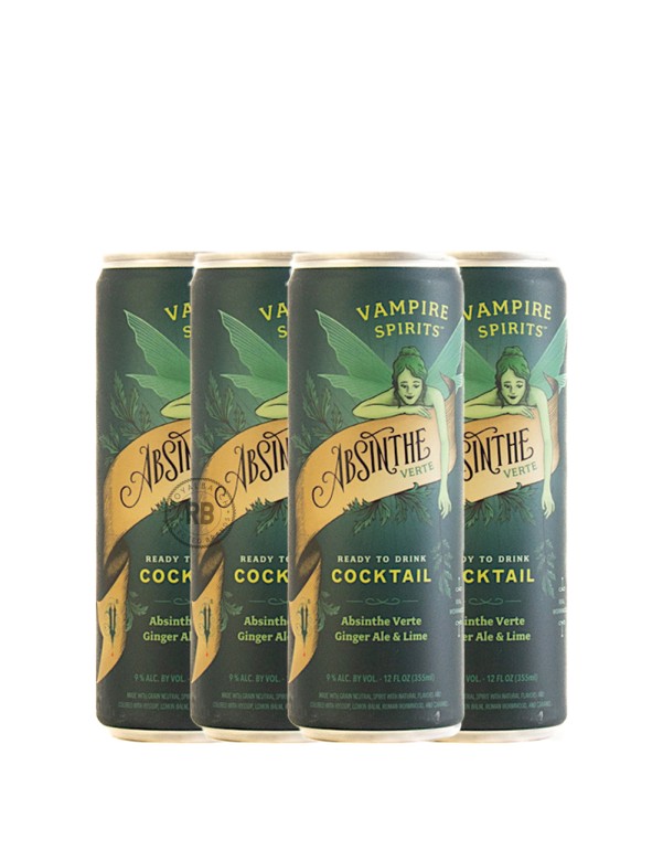 Vampire Spirits Absinthe Verte Ginger Ale and Lime (4 Pack) x 355ml