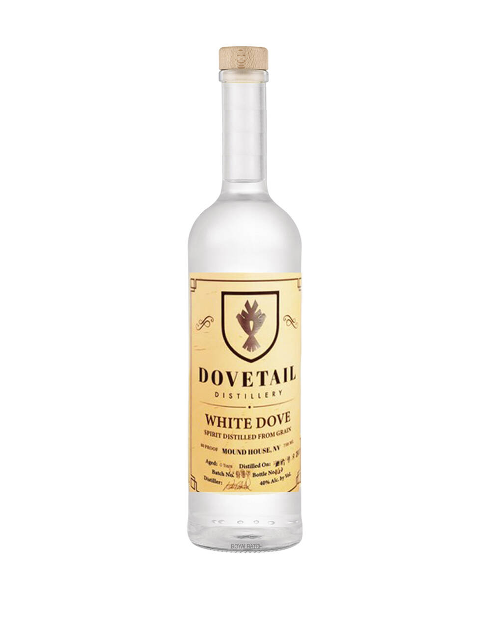 DOVETAIL DISTILLERY WHITE DOVE Unaged Oat Whiskey