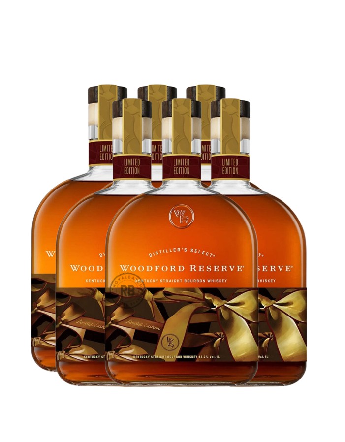 Woodford Reserve Bourbon Whiskey 2024 Holiday Edition 1L (6 Pack) Bundle #107 - (Coming Soon)