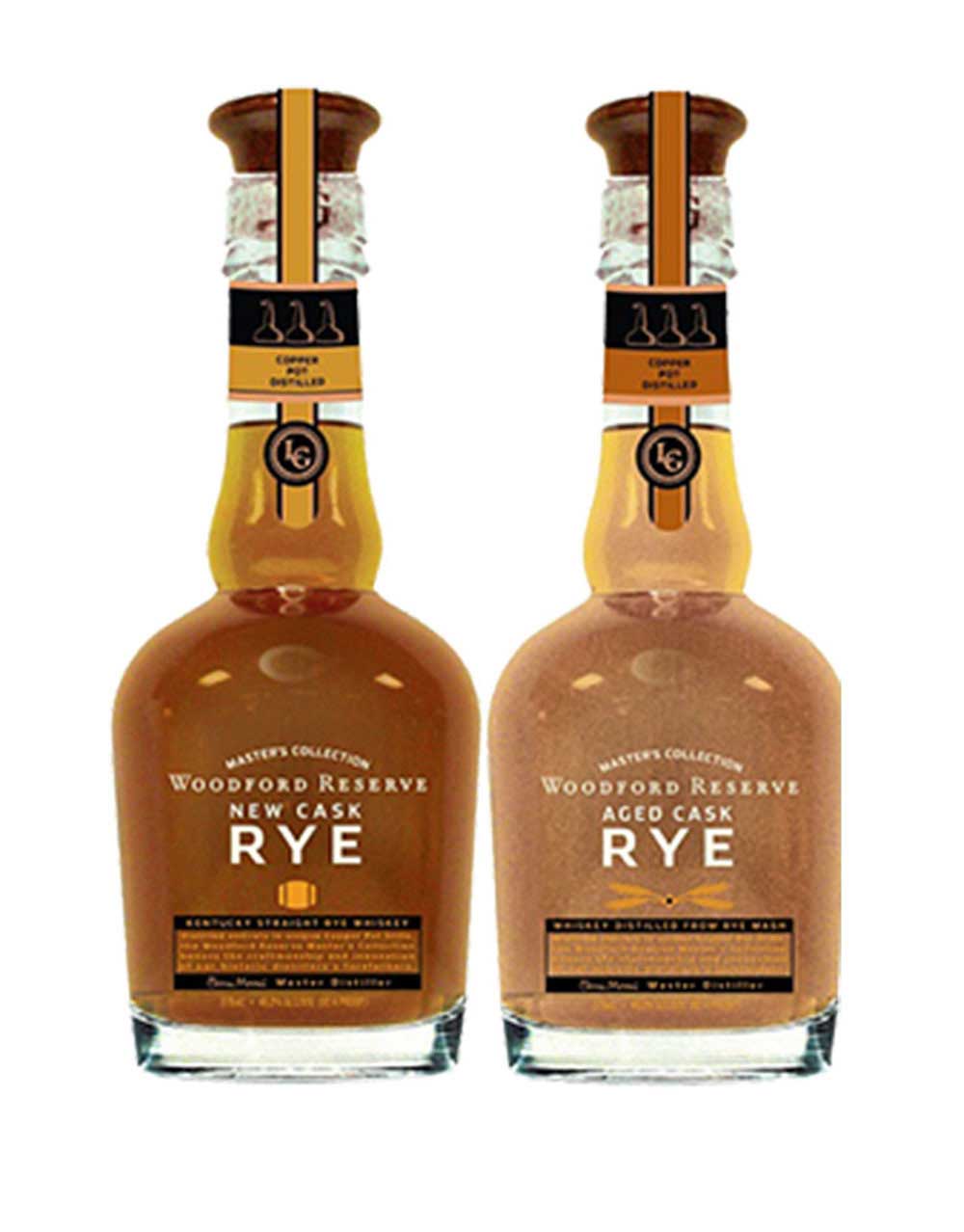 Woodford Reserve Master's Collection Aged Cask and New Cask Rye Whiskey