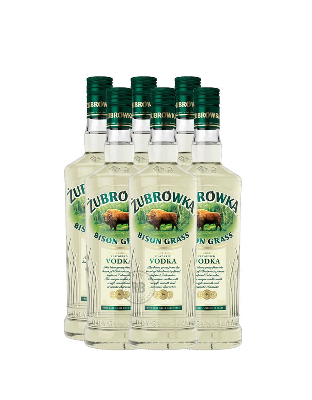 Zubrowka Bison Grass Vodka (6 Pack) Bundle #082