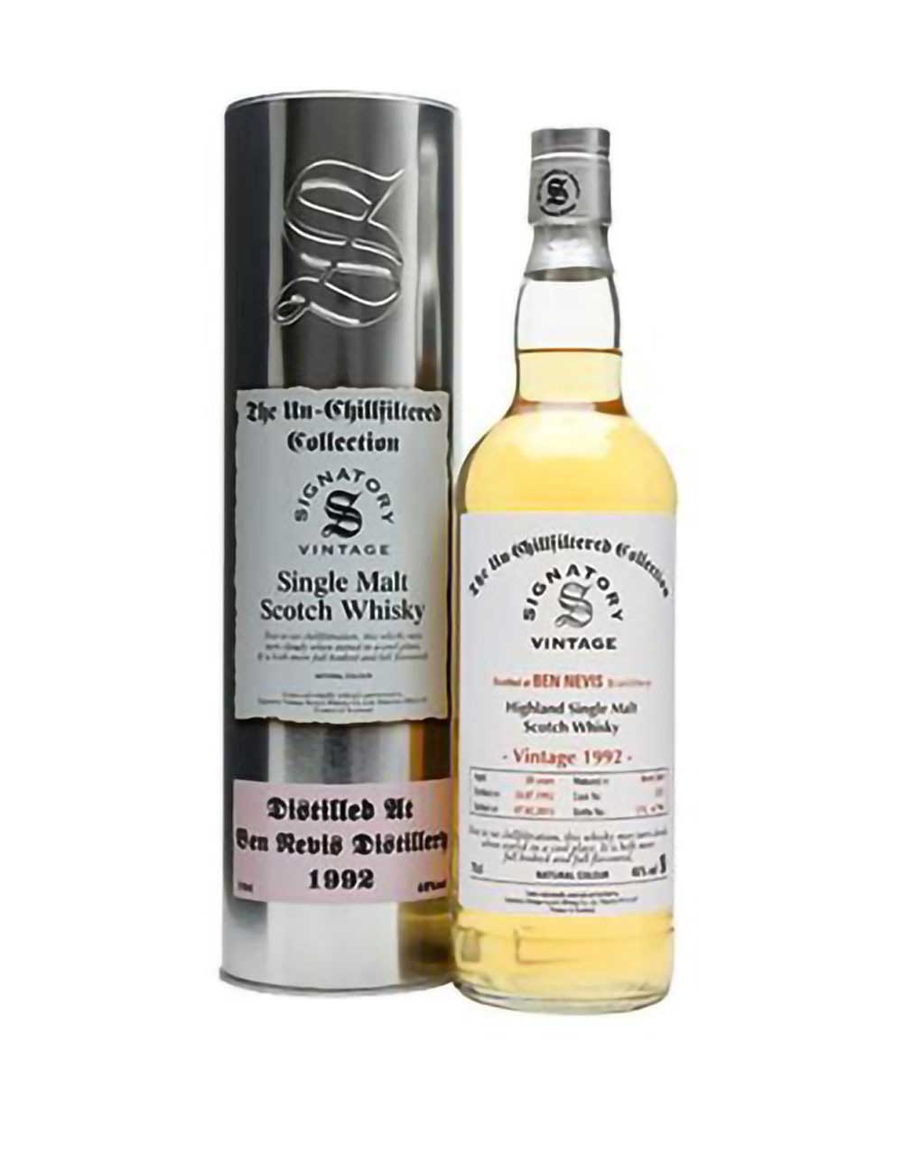 Ben Nevis 1992 21 Year Old Single Malt Scotch Whisky (Signatory Bottling)